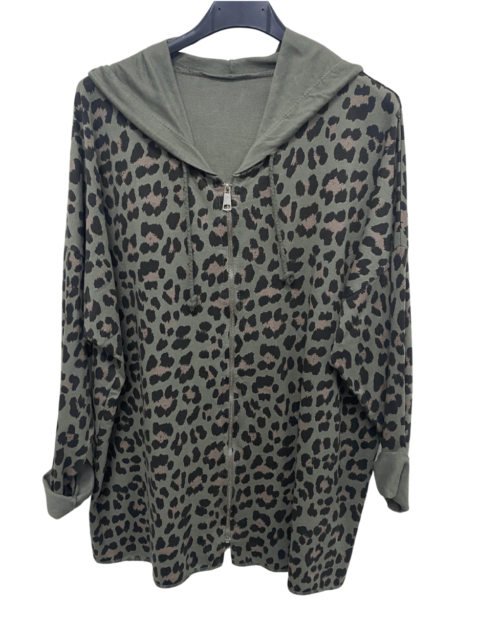 Chaqueta de algodón animal print