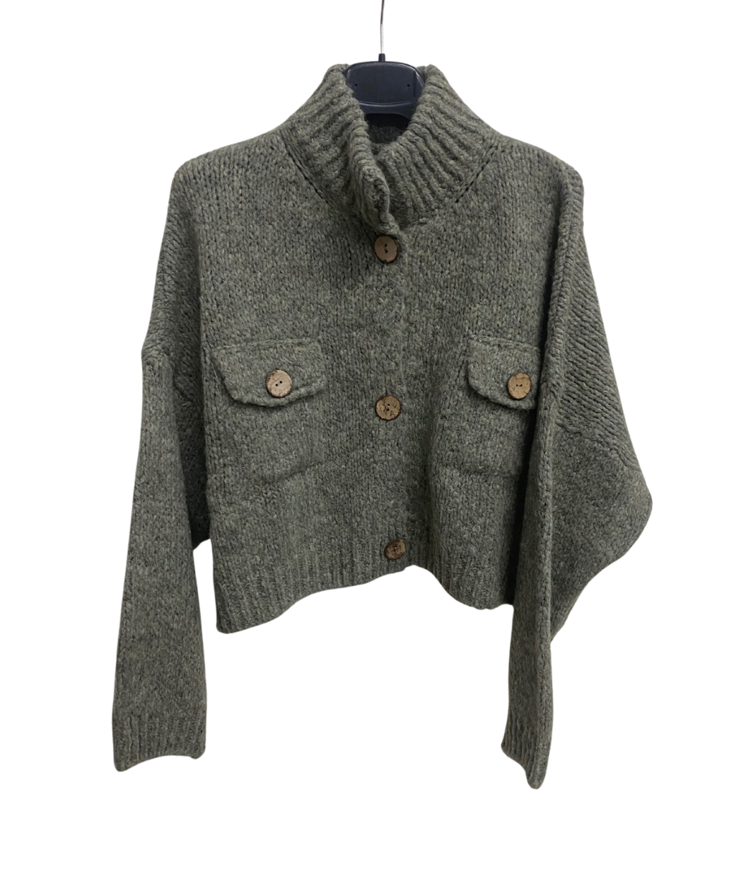 Cardigan de cuello alto