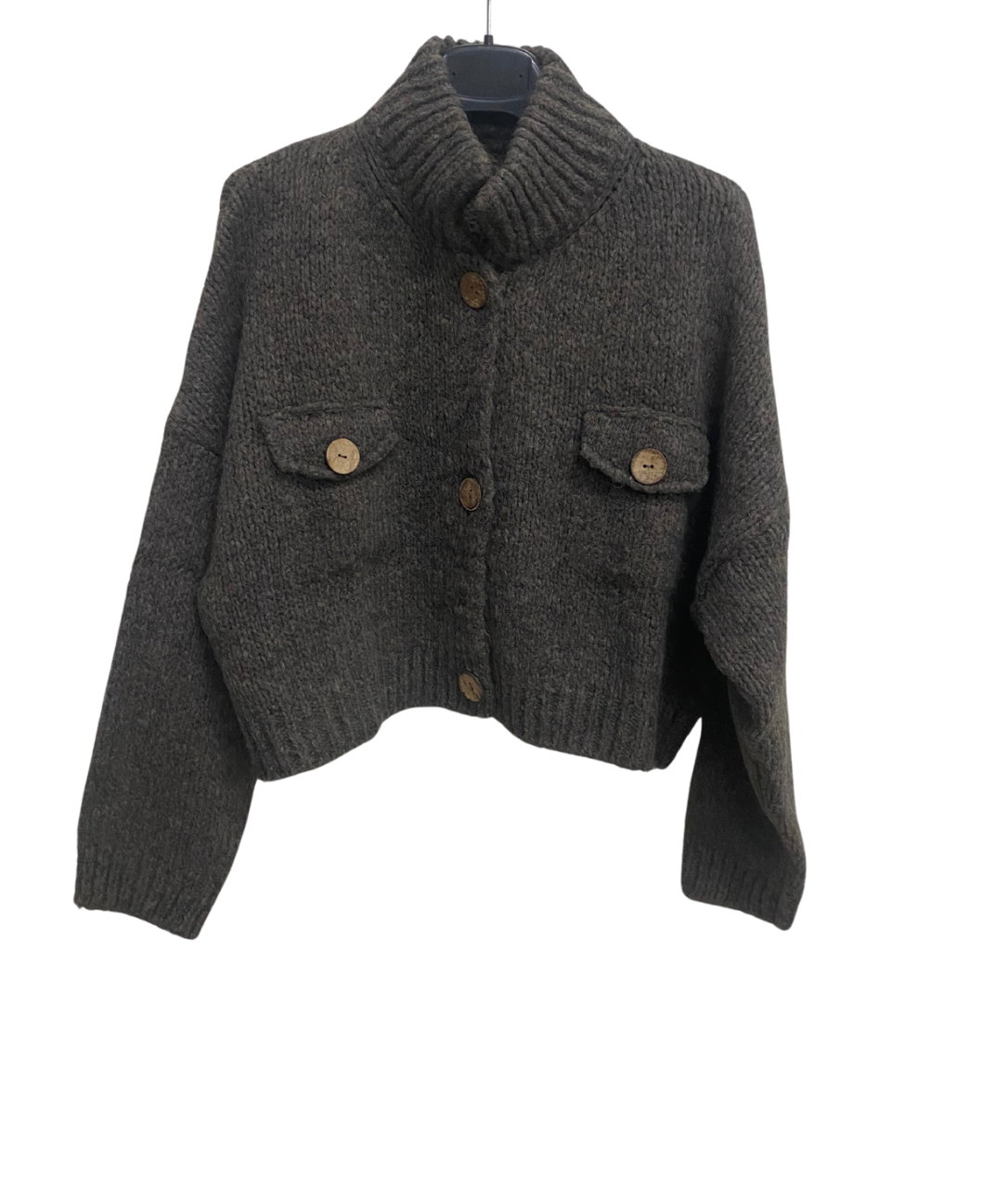 Cardigan de cuello alto