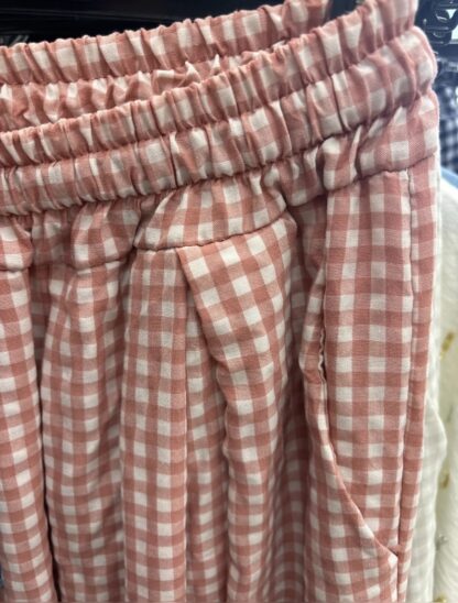 Falda Pantalón palazzo cuadro mediano Vichy - Imagen 7
