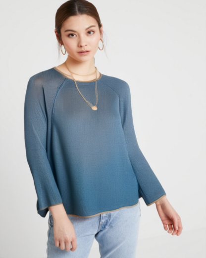 Jersey de hilo con cuello barco