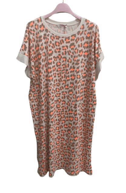 Vestido de algodón animal print Fluor