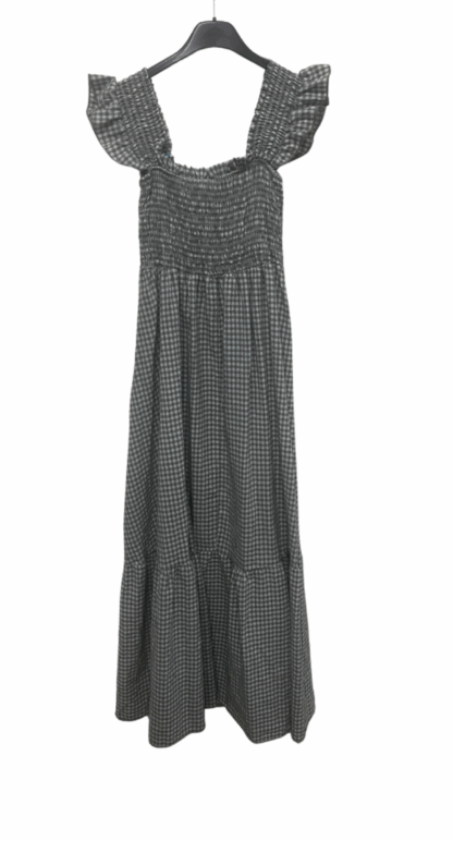 Vestido cuadro Vichy con nido de abeja - Imagen 2