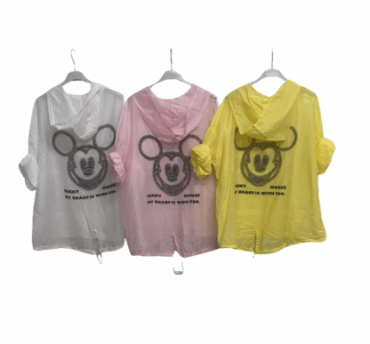 chaqueta de seda con la Minnie de brillo