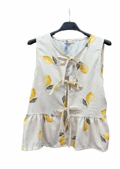 Top de limones con lazos