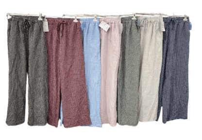 Pantalón de Algodón cuadro Vichy con goma