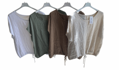 Camisa 100% lino con cuerda