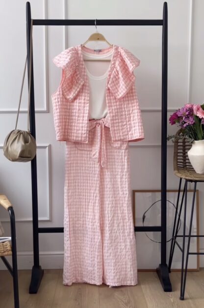 Armilla de cuadro Vichy acolchado - Imagen 4
