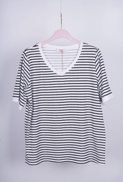 Camiseta de rayas Azahara cuello pico - Imagen 7