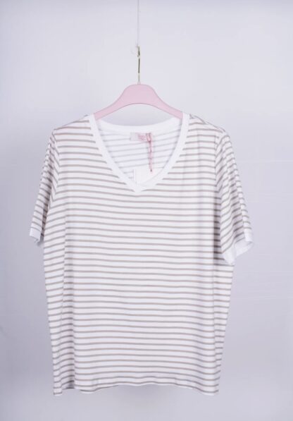 Camiseta de rayas Azahara cuello pico - Imagen 4