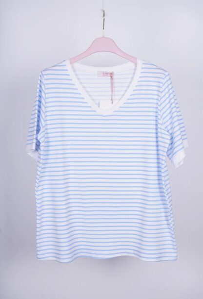 Camiseta de rayas Azahara cuello pico - Imagen 3