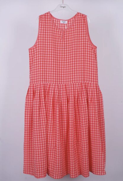 Vestido cuadro Vichy cuello redondo - Imagen 5