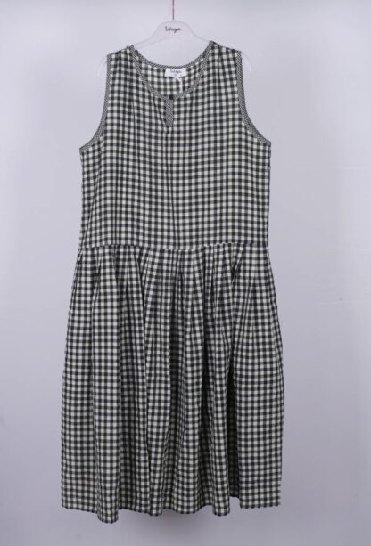 Vestido cuadro Vichy cuello redondo - Imagen 4