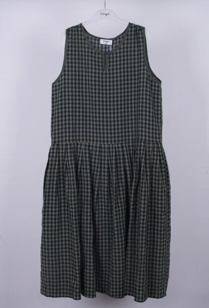 Vestido cuadro Vichy cuello redondo - Imagen 3