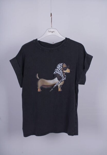 Camiseta de algodón perro salchicha