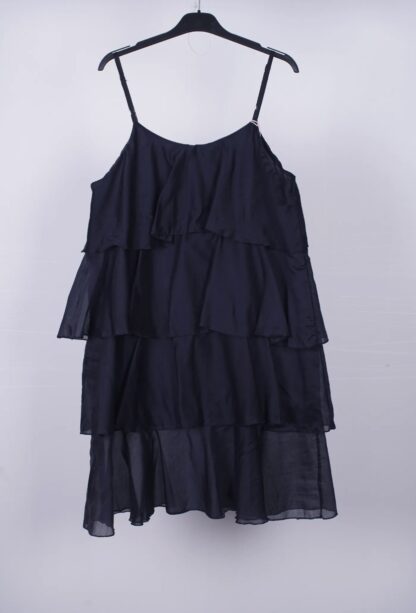 vestido corto sedoso de volantes - Imagen 6